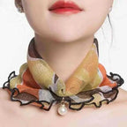 Neck Collars Fashion Scarves for Women And Girls Print Satin Silk Scarf Female Bandana Head Bib Scarfs For Ladies Stevvex