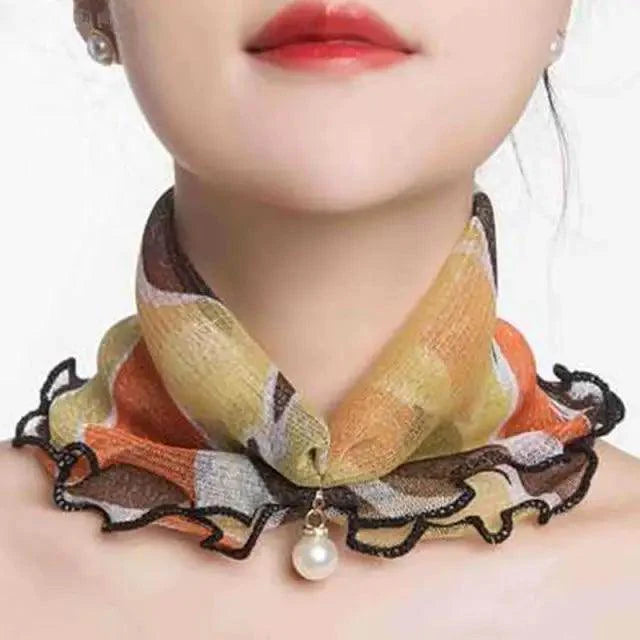 Neck Collars Fashion Scarves for Women And Girls Print Satin Silk Scarf Female Bandana Head Bib Scarfs For Ladies Stevvex