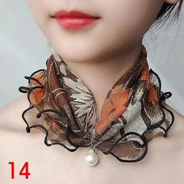 Neck Collars Fashion Scarves for Women And Girls Print Satin Silk Scarf Female Bandana Head Bib Scarfs For Ladies Stevvex