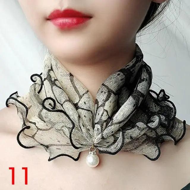 Neck Collars Fashion Scarves for Women And Girls Print Satin Silk Scarf Female Bandana Head Bib Scarfs For Ladies Stevvex