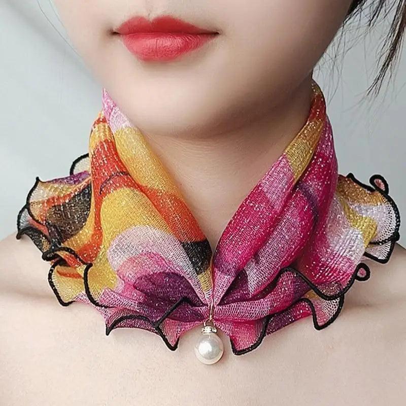 Neck Collars Fashion Scarves for Women And Girls Print Satin Silk Scarf Female Bandana Head Bib Scarfs For Ladies Stevvex