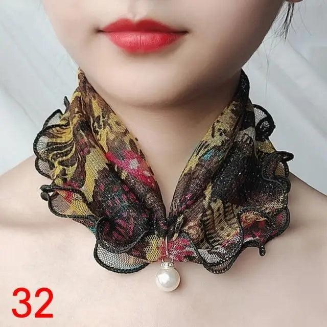 Neck Collars Fashion Scarves for Women And Girls Print Satin Silk Scarf Female Bandana Head Bib Scarfs For Ladies Stevvex