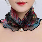 Neck Collars Fashion Scarves for Women And Girls Print Satin Silk Scarf Female Bandana Head Bib Scarfs For Ladies Stevvex