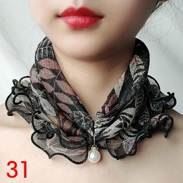 Neck Collars Fashion Scarves for Women And Girls Print Satin Silk Scarf Female Bandana Head Bib Scarfs For Ladies Stevvex