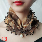 Neck Collars Fashion Scarves for Women And Girls Print Satin Silk Scarf Female Bandana Head Bib Scarfs For Ladies Stevvex