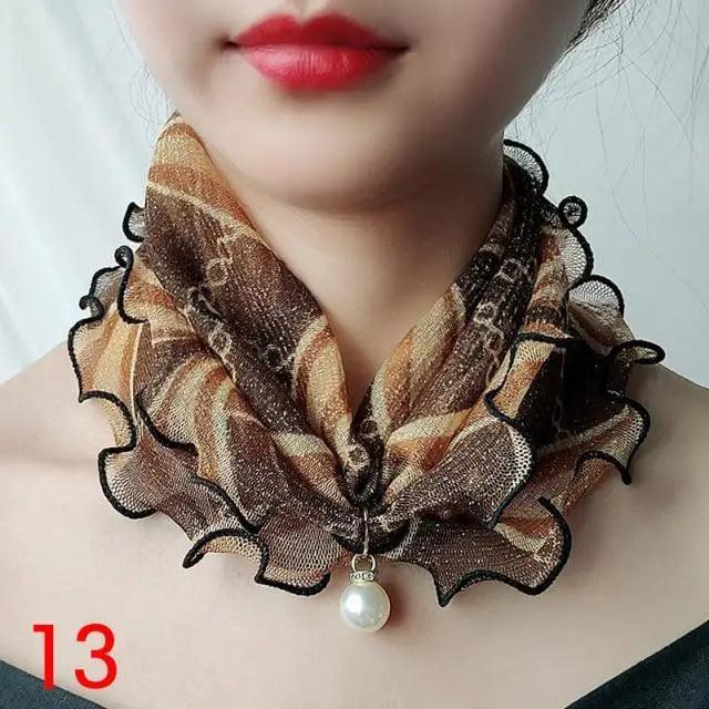 Neck Collars Fashion Scarves for Women And Girls Print Satin Silk Scarf Female Bandana Head Bib Scarfs For Ladies Stevvex