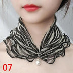 Neck Collars Fashion Scarves for Women And Girls Print Satin Silk Scarf Female Bandana Head Bib Scarfs For Ladies Stevvex