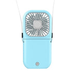 Neck Hanging Fan Ventilator Foldable USB Adjustable Rechargeable Cooling Mute Power Bank Handheld Portable Desk Fan Portable Fan Portable Mini Fan USB Rechargeable with Power Bank Handheld Fan Desk Adjustable Fan Air Cooler Home Office Outdoor Travel Stevvex