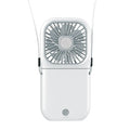 Neck Hanging Fan Ventilator Foldable USB Adjustable Rechargeable Cooling Mute Power Bank Handheld Portable Desk Fan Portable Fan Portable Mini Fan USB Rechargeable with Power Bank Handheld Fan Desk Adjustable Fan Air Cooler Home Office Outdoor Travel Stevvex