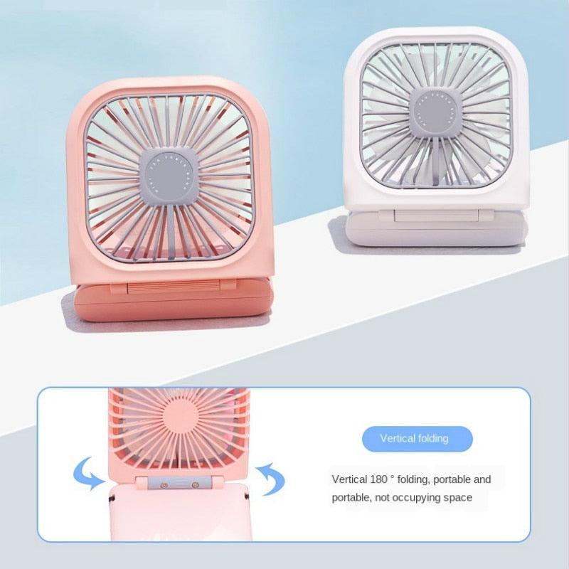 Neck Hanging Fan Ventilator Foldable USB Adjustable Rechargeable Cooling Mute Power Bank Handheld Portable Desk Fan Portable Fan Portable Mini Fan USB Rechargeable with Power Bank Handheld Fan Desk Adjustable Fan Air Cooler Home Office Outdoor Travel Stevvex