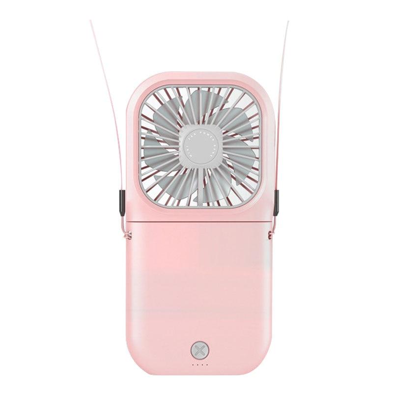 Neck Hanging Fan Ventilator Foldable USB Adjustable Rechargeable Cooling Mute Power Bank Handheld Portable Desk Fan Portable Fan Portable Mini Fan USB Rechargeable with Power Bank Handheld Fan Desk Adjustable Fan Air Cooler Home Office Outdoor Travel Stevvex