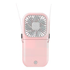 Neck Hanging Fan Ventilator Foldable USB Adjustable Rechargeable Cooling Mute Power Bank Handheld Portable Desk Fan Portable Fan Portable Mini Fan USB Rechargeable with Power Bank Handheld Fan Desk Adjustable Fan Air Cooler Home Office Outdoor Travel Stevvex