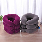 Neck Pillow Home Office Travel Pillow 3-layered Air Inflatable Vertebra Auxiliary Tools Neck Support Assistant Pillow Air Adjustable and Inflatable Neck Pillow Comfort Neck Travel Pillow Airplane Pillow Cervical Neck Pillow for Kids Adults