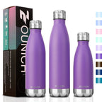 Neon Blue Water Bottle for Men Women & Kids Double Wall Stainless Steel Water Bottle Thermos Insulated Vacuum Flask Gym Sport Shaker Bottle Portable Thermoses Stylish Stainless Steel Bottle Keeps Water & Beverages All Day Hot Or Cold Stevvex
