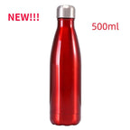 Neon Blue Water Bottle for Men Women & Kids Double Wall Stainless Steel Water Bottle Thermos Insulated Vacuum Flask Gym Sport Shaker Bottle Portable Thermoses Stylish Stainless Steel Bottle Keeps Water & Beverages All Day Hot Or Cold Stevvex