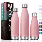 Neon Blue Water Bottle for Men Women & Kids Double Wall Stainless Steel Water Bottle Thermos Insulated Vacuum Flask Gym Sport Shaker Bottle Portable Thermoses Stylish Stainless Steel Bottle Keeps Water & Beverages All Day Hot Or Cold Stevvex