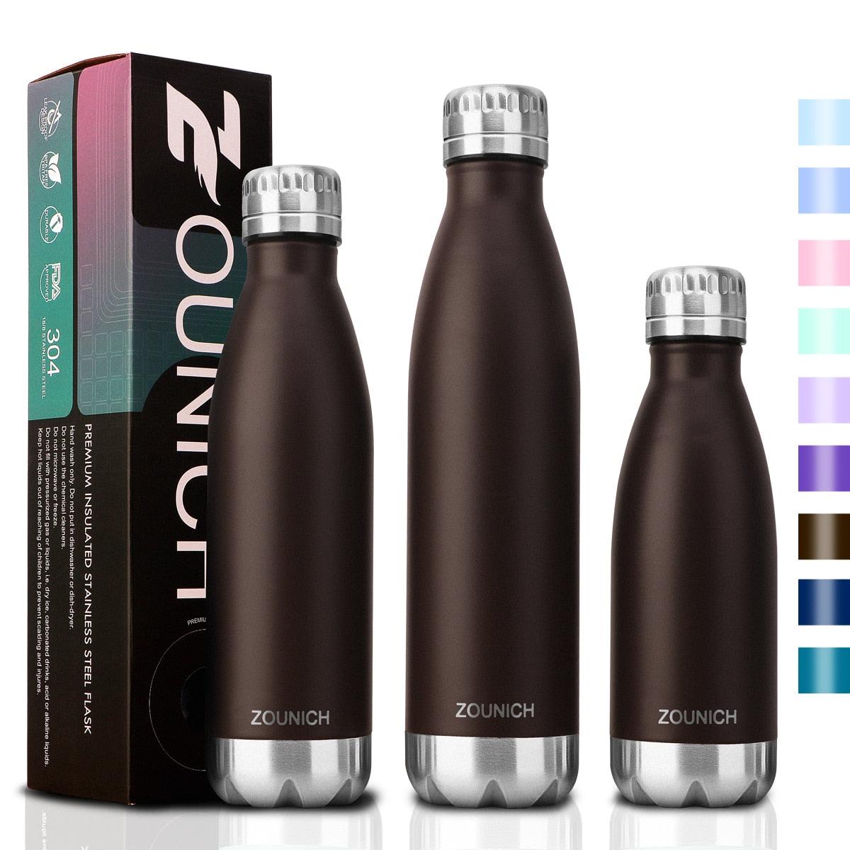 Neon Blue Water Bottle for Men Women & Kids Double Wall Stainless Steel Water Bottle Thermos Insulated Vacuum Flask Gym Sport Shaker Bottle Portable Thermoses Stylish Stainless Steel Bottle Keeps Water & Beverages All Day Hot Or Cold Stevvex