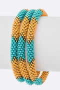 Nepal Roll On Beaded Friendship Bracelets Set Handmade