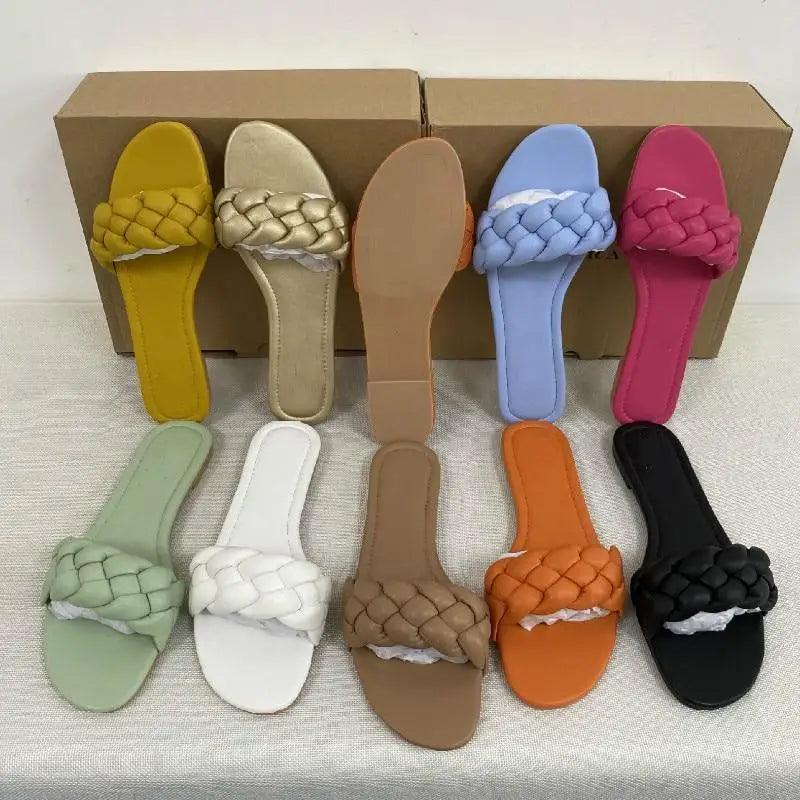 New 2021 Summer Sandals Flat Bottom Fashion Women Slides Sandals slipper -  Outdoor designer shoes for women Stevvex