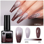 New 2022 Pink Blue Gel Nail Polish UV Color Changing Elegant Luxury Glossy Nail Design For Womens Stevvex