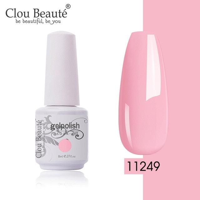 New 2022 Women Gel Nail Polish Pure Pink UV Gel Nail Polish Art Manicure Luxury Colorful Design For Ladies and Womens Stevvex