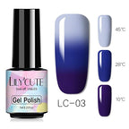 New 2022Fashion  Womens 3-layers Color Changing Gel Nail Polish Long Lasting UV Chameleon Popular Colorful Design For Womens and Girls Stevvex