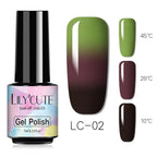 New 2022Fashion  Womens 3-layers Color Changing Gel Nail Polish Long Lasting UV Chameleon Popular Colorful Design For Womens and Girls Stevvex