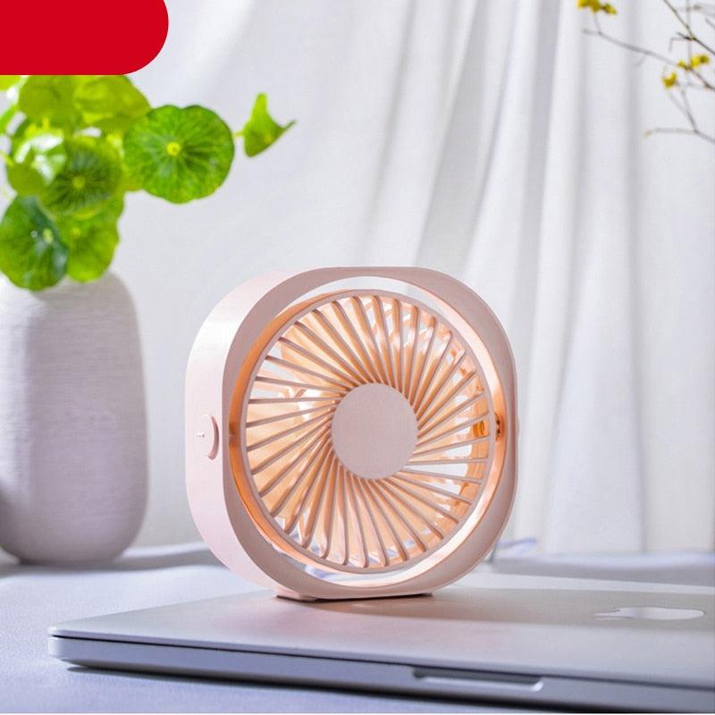 New 360° USB Fan Cooler Cooling Mini Fan Portable 3 Speed Super Mute Cooler for Office Cool Fans Car Home Notebook Laptop Portable Mini Fan for Bedroom Office Desktop Stevvex