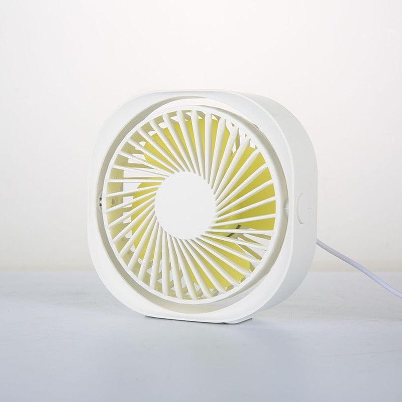 New 360° USB Fan Cooler Cooling Mini Fan Portable 3 Speed Super Mute Cooler for Office Cool Fans Car Home Notebook Laptop Portable Mini Fan for Bedroom Office Desktop Stevvex