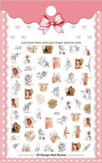 New 3D Self-Adhesive Lovely Red Lips Image Nails Stickers for Nails Sticker Decorations Manicure Valentine's Day Nail Art Sticker Decals 3D Exquisite Pattern Nail Art Supplies Self-Adhesive Luxurious Nail Art Decoration