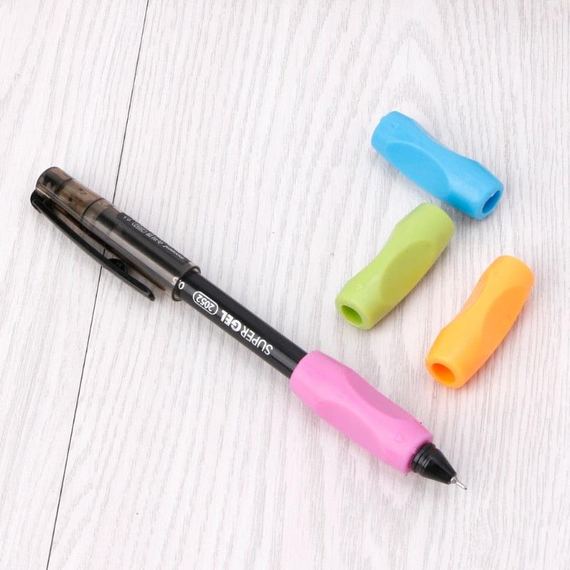 New 4PCS/Pack Writing Pencil Pen Holder Writing Aid Grip School Supplies for Kids Preschoolers Children Adults Students Children Pencil Holding Practice Device For Correcting Pen Holder Postures Stevvex