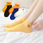 New 5pairs/lot Mixed Colors Ankle Socks Summer Sport Fashion Funny Underwear Women Breathable Soft Combed Out Of Pure Cotton Breathable Socks For Men And Women Stevvex