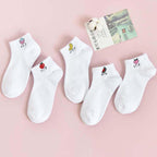 New 5pairs/lot Mixed Colors Ankle Socks Summer Sport Fashion Funny Underwear Women Breathable Soft Combed Out Of Pure Cotton Breathable Socks For Men And Women Stevvex