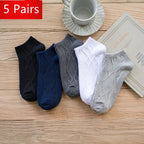 New 5pairs/lot Mixed Colors Ankle Socks Summer Sport Fashion Funny Underwear Women Breathable Soft Combed Out Of Pure Cotton Breathable Socks For Men And Women Stevvex