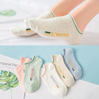 New 5pairs/lot Mixed Colors Ankle Socks Summer Sport Fashion Funny Underwear Women Breathable Soft Combed Out Of Pure Cotton Breathable Socks For Men And Women Stevvex