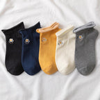 New 5pairs/lot Mixed Colors Ankle Socks Summer Sport Fashion Funny Underwear Women Breathable Soft Combed Out Of Pure Cotton Breathable Socks For Men And Women Stevvex