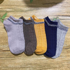 New 5pairs/lot Mixed Colors Ankle Socks Summer Sport Fashion Funny Underwear Women Breathable Soft Combed Out Of Pure Cotton Breathable Socks For Men And Women Stevvex