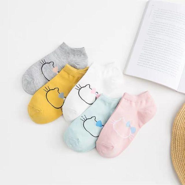 New 5pairs/lot Mixed Colors Ankle Socks Summer Sport Fashion Funny Underwear Women Breathable Soft Combed Out Of Pure Cotton Breathable Socks For Men And Women Stevvex