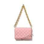 New Adorable Women's Handbag Green Small Flap Shoulder Bag In Thick Metal Chain Women's Clutch Bags Luxury  Ladies Shoulder Purse Stevvex