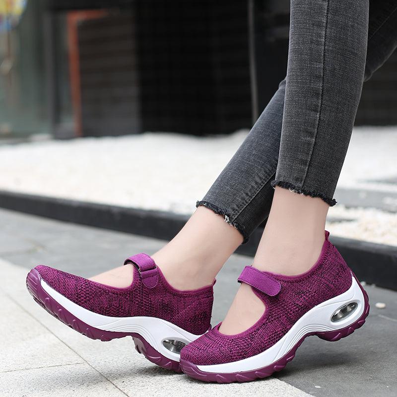 New Air Cushion Flat Shoes Women Mesh Sneakers Breathable Women Shoes Increase Casual Shoes Air Cushion Woman Mesh Sneakers Breathable Flats Womens Shoes Stevvex