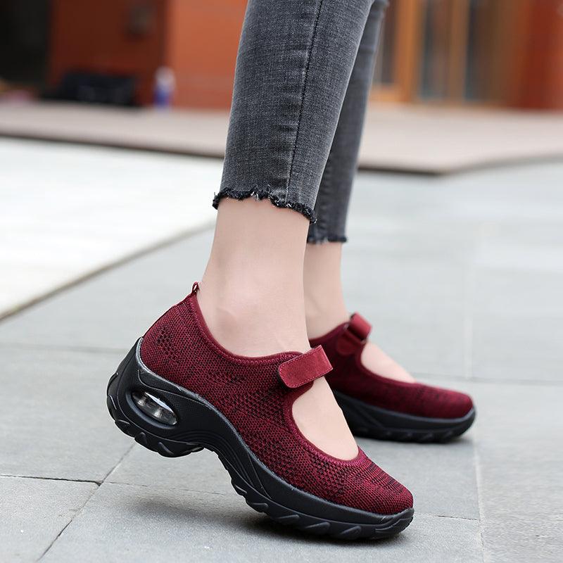 New Air Cushion Flat Shoes Women Mesh Sneakers Breathable Women Shoes Increase Casual Shoes Air Cushion Woman Mesh Sneakers Breathable Flats Womens Shoes Stevvex