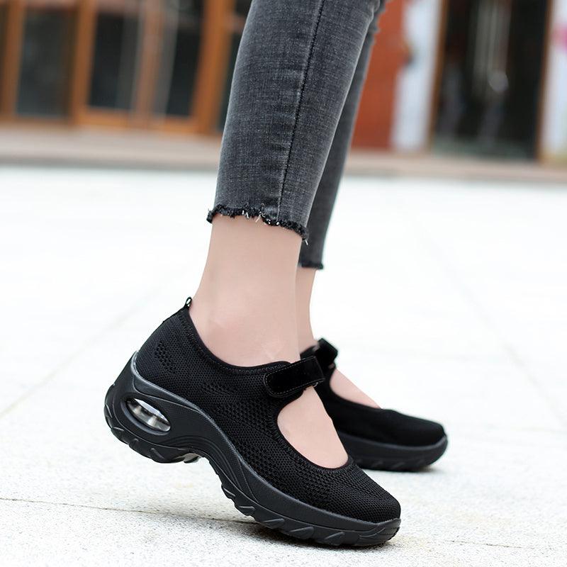 New Air Cushion Flat Shoes Women Mesh Sneakers Breathable Women Shoes Increase Casual Shoes Air Cushion Woman Mesh Sneakers Breathable Flats Womens Shoes Stevvex
