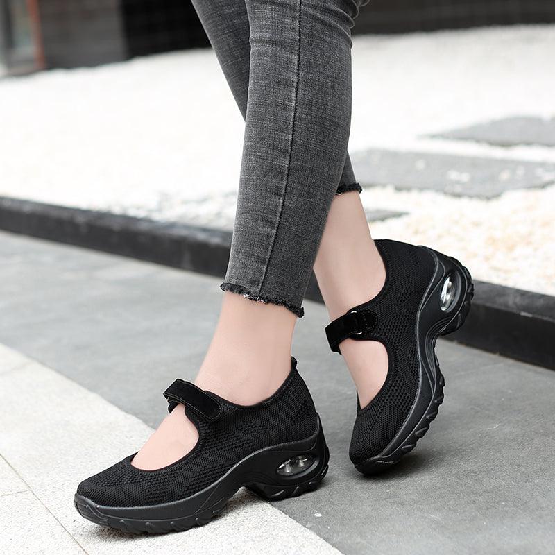 New Air Cushion Flat Shoes Women Mesh Sneakers Breathable Women Shoes Increase Casual Shoes Air Cushion Woman Mesh Sneakers Breathable Flats Womens Shoes Stevvex