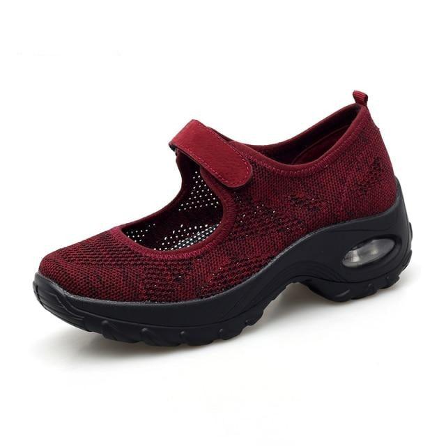 New Air Cushion Flat Shoes Women Mesh Sneakers Breathable Women Shoes Increase Casual Shoes Air Cushion Woman Mesh Sneakers Breathable Flats Womens Shoes Stevvex