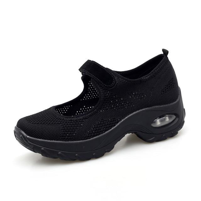 New Air Cushion Flat Shoes Women Mesh Sneakers Breathable Women Shoes Increase Casual Shoes Air Cushion Woman Mesh Sneakers Breathable Flats Womens Shoes Stevvex