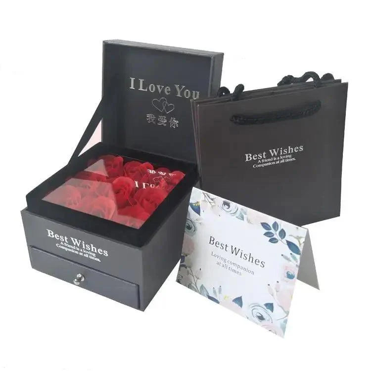 New Amazing Gift Boxes with Lids for Presents Jewelry Rose Box Christmas Present Women's Birthday Party Gift for Mom Girlfriend Gifts Bridesmaid gift Party favorite Stevvex