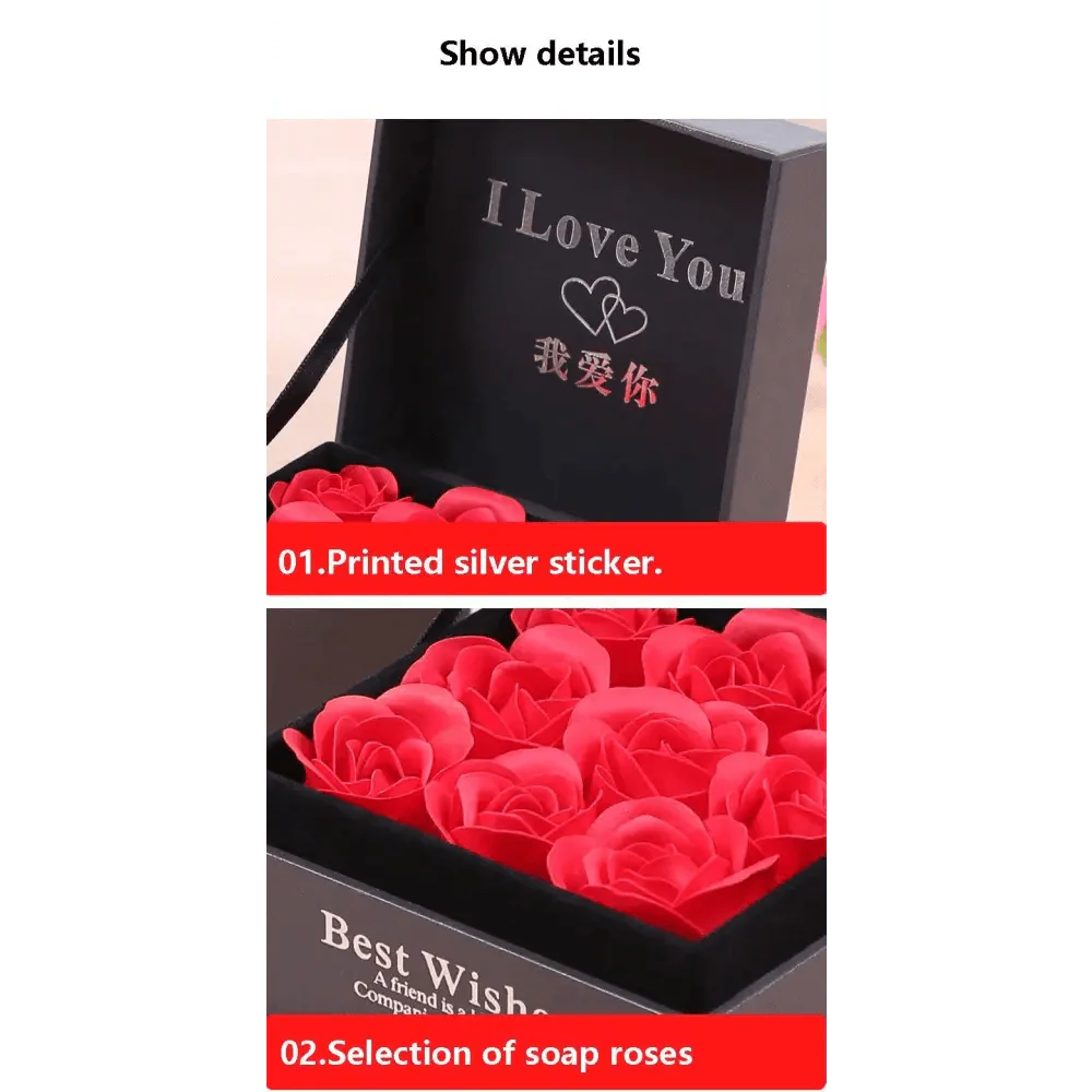 New Amazing Gift Boxes with Lids for Presents Jewelry Rose Box Christmas Present Women's Birthday Party Gift for Mom Girlfriend Gifts Bridesmaid gift Party favorite Stevvex