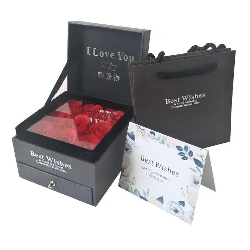 New Amazing Gift Boxes with Lids for Presents Jewelry Rose Box Christmas Present Women's Birthday Party Gift for Mom Girlfriend Gifts Bridesmaid gift Party favorite Stevvex