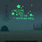 New Amazing Luminous Moon and Stars Wall Stickers for Kids Room Baby Nursery Home Decoration Wall Decals Glow in the Dark Bedroom Ceiling