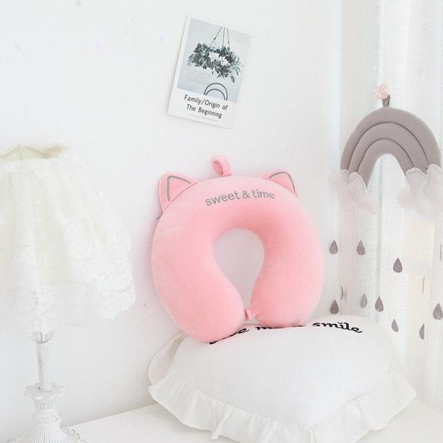 New Animal Memory Cotton U-shaped Pillow Car Neck Pillow Noon Rest Pillow Plane Travel PillowKids Neck  Travel Pillows Cute U-Shaped Animal Pillow for Cars Planes Boys Girls Child Gift Ideas Stevvex